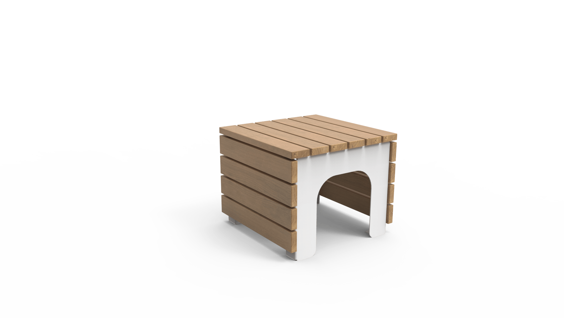 Witte BLOCKS poef I van Inter Design