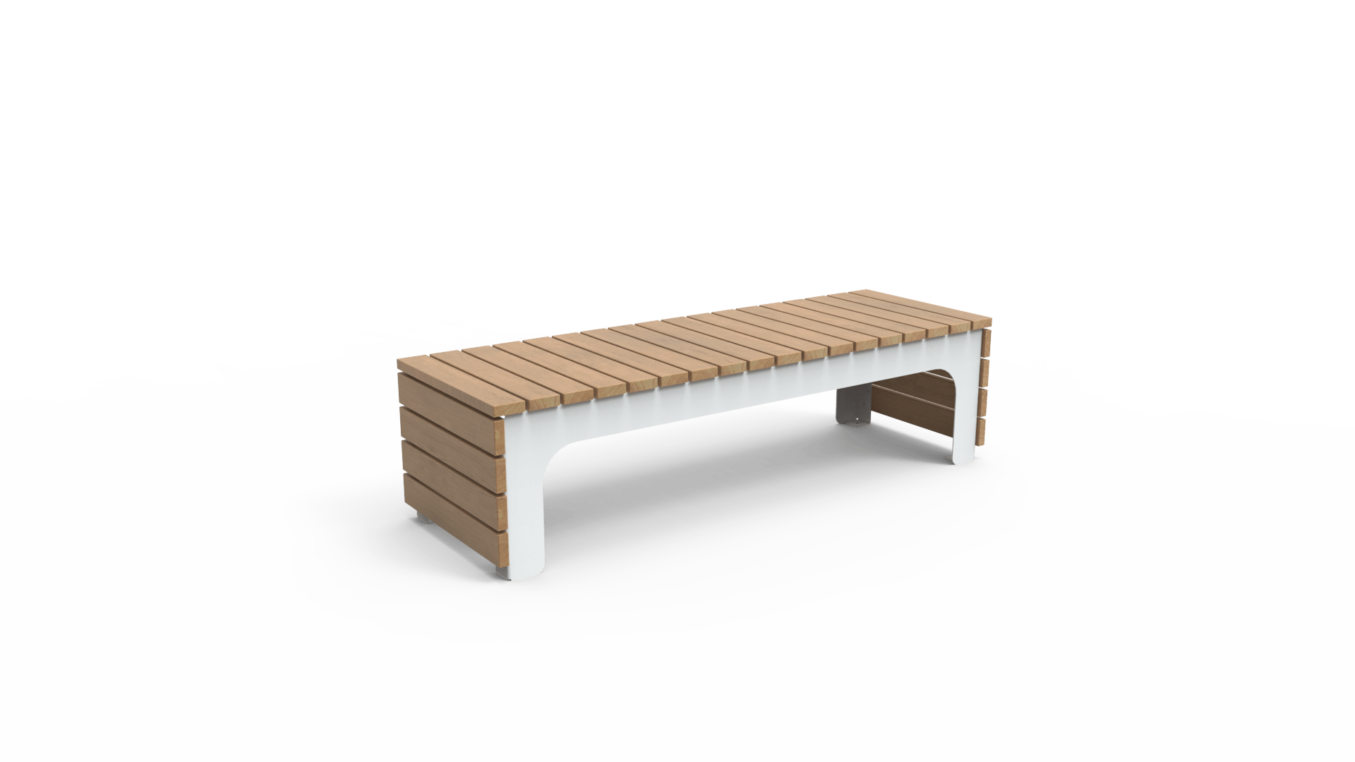 Witte tuinbank BLOCKS Cross van Inter Design