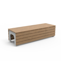 Witte tuinbank BLOCKS Stretch van Inter Design