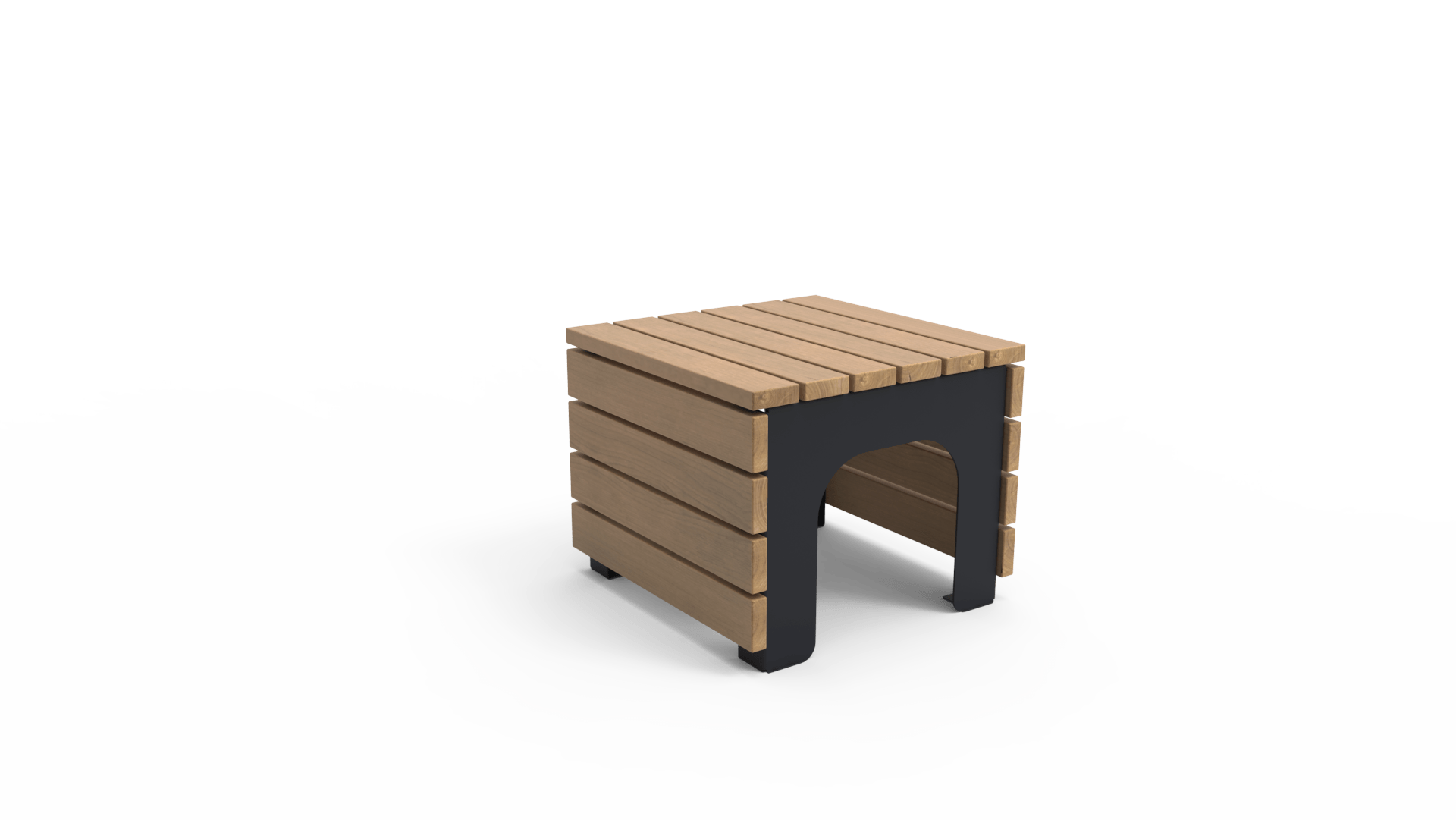 Zwarte BLOCKS poef I van Inter Design