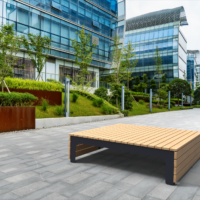 Zwarte Poef BLOCKS II van Inter Design in de omgeving