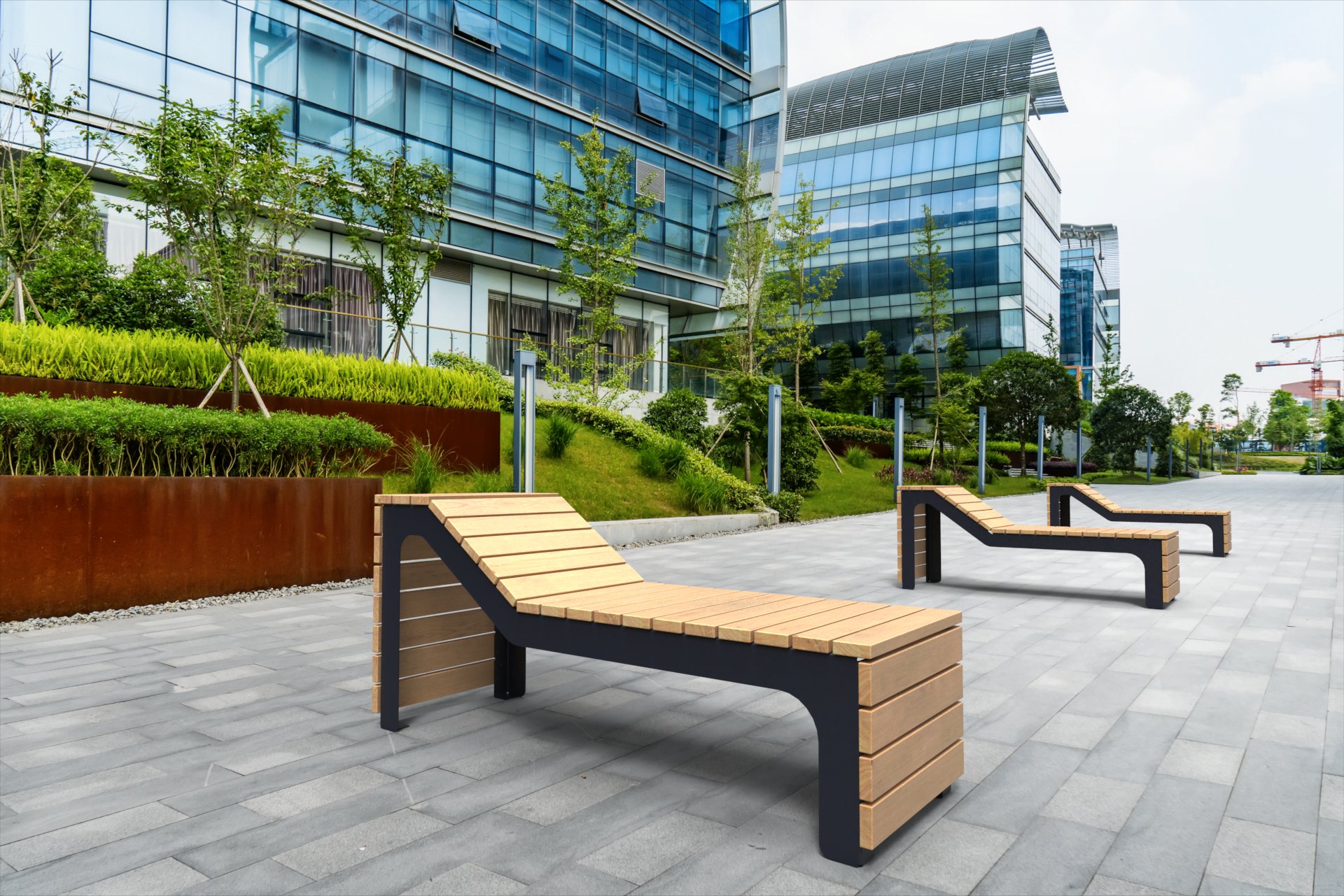 Zwarte ligbed BLOCKS van Inter Design in de omgeving Zwarte ligbed BLOCKS van Inter Design in de omgeving