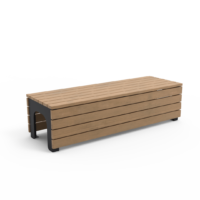 Zwarte tuinbank BLOCK Stretch van Inter Design
