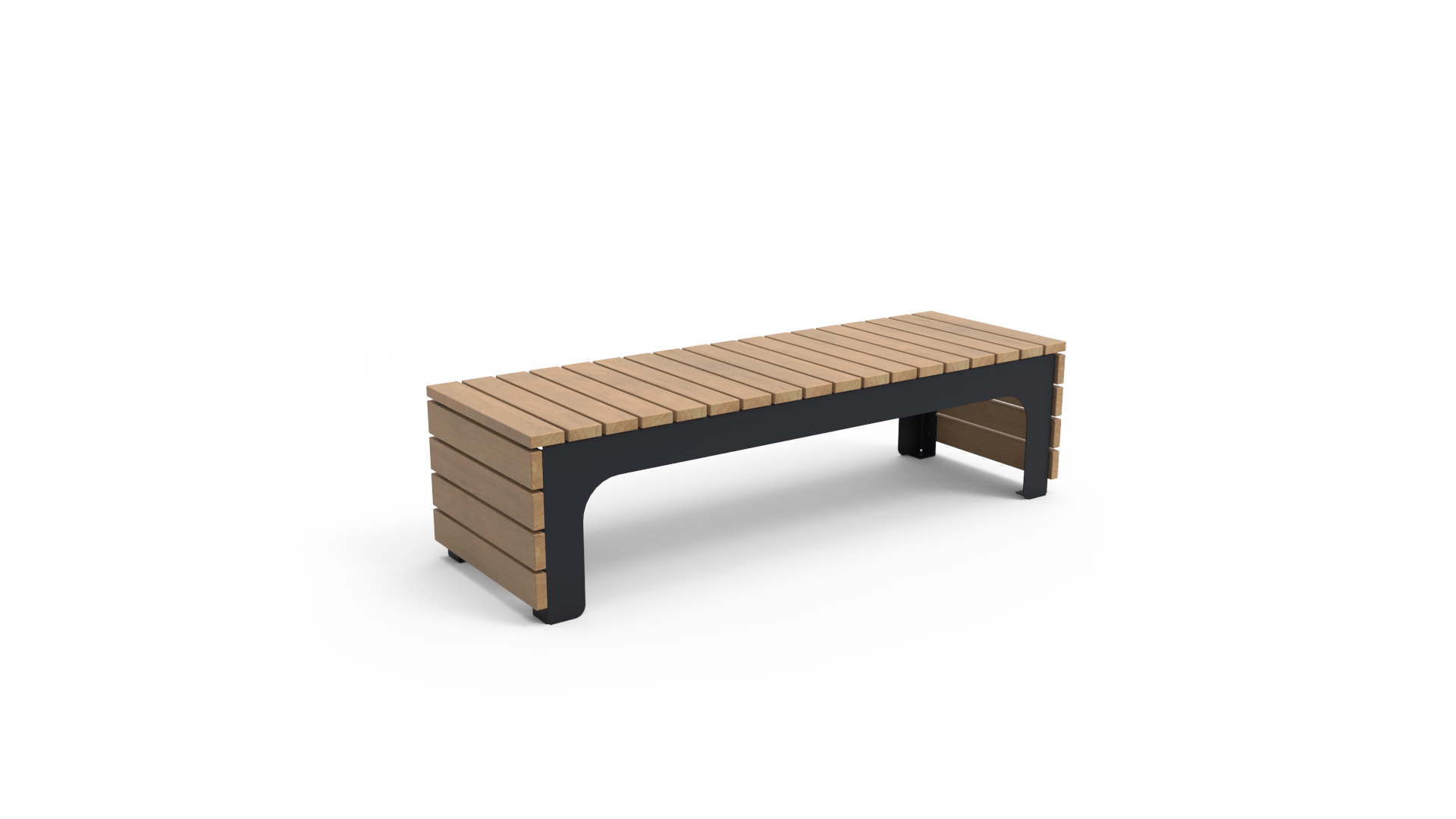 Zwarte tuinbank BLOCKS Cross van Inter Design