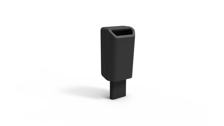 Dulce afvalbak 50L op designvoet - RAL 9005