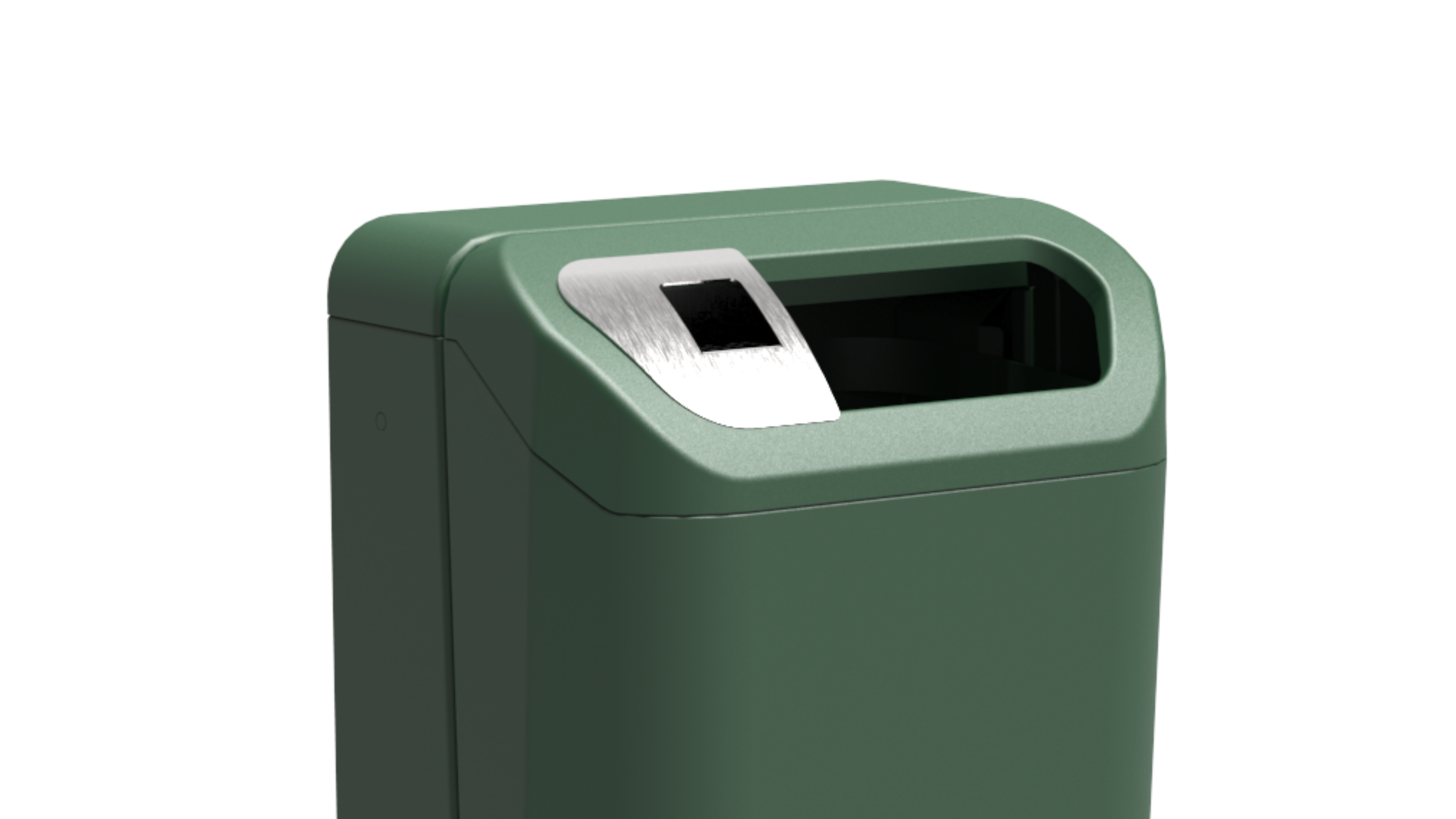 Dulce afvalbak met asbak (RVS) links