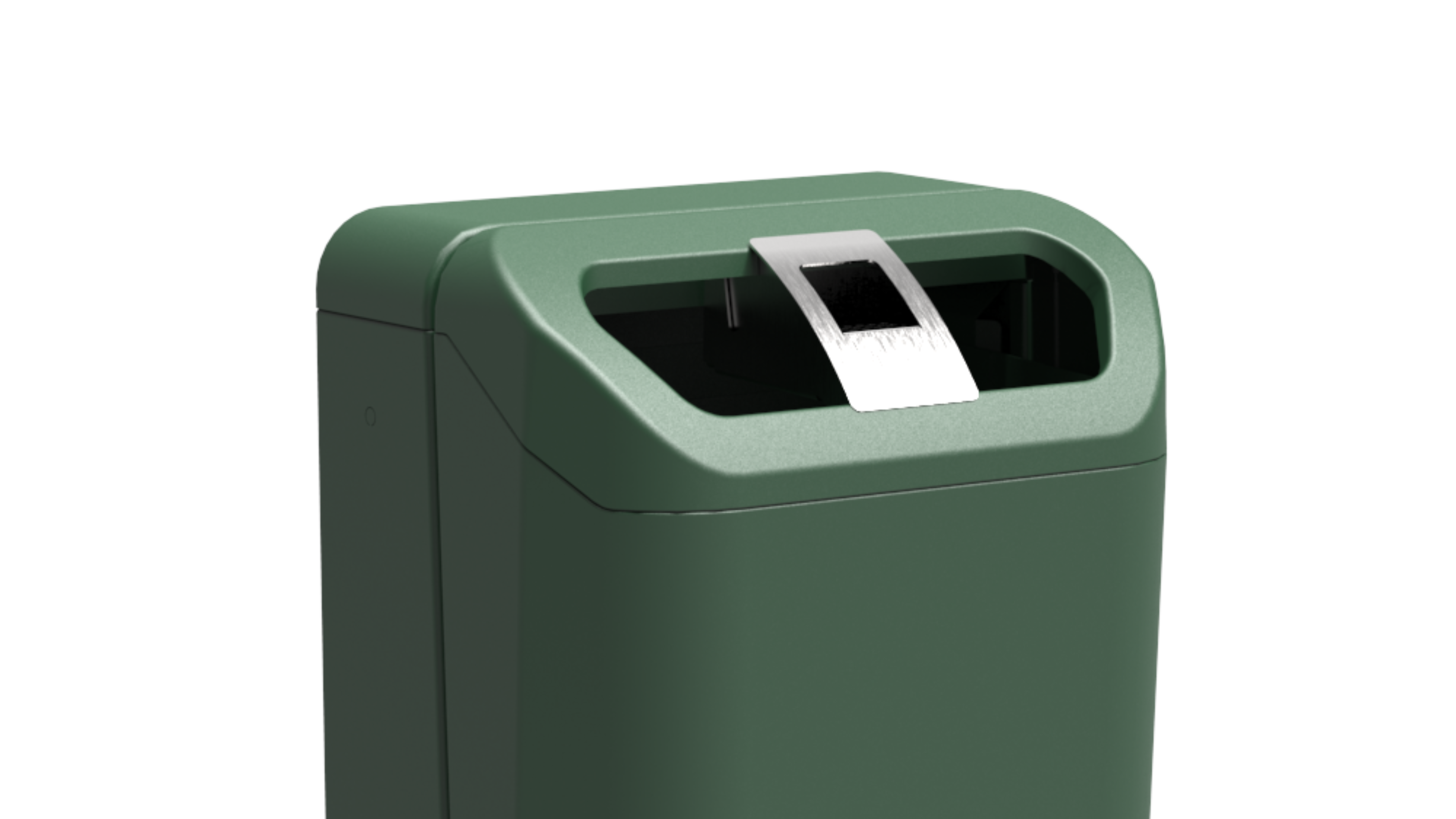 Dulce afvalbak met asbak (RVS) - midden