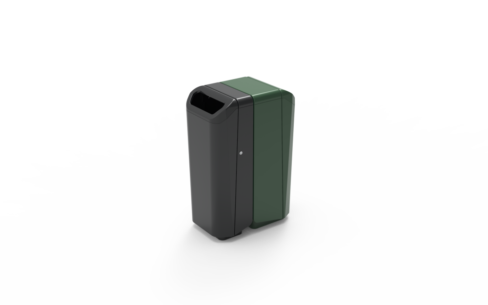 RVS hygiëne afvalbak WP177-1 4l met dispenser voor plastic zakjes van Wagner-EWAR