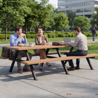 Grote picknicktafel openbare ruimte