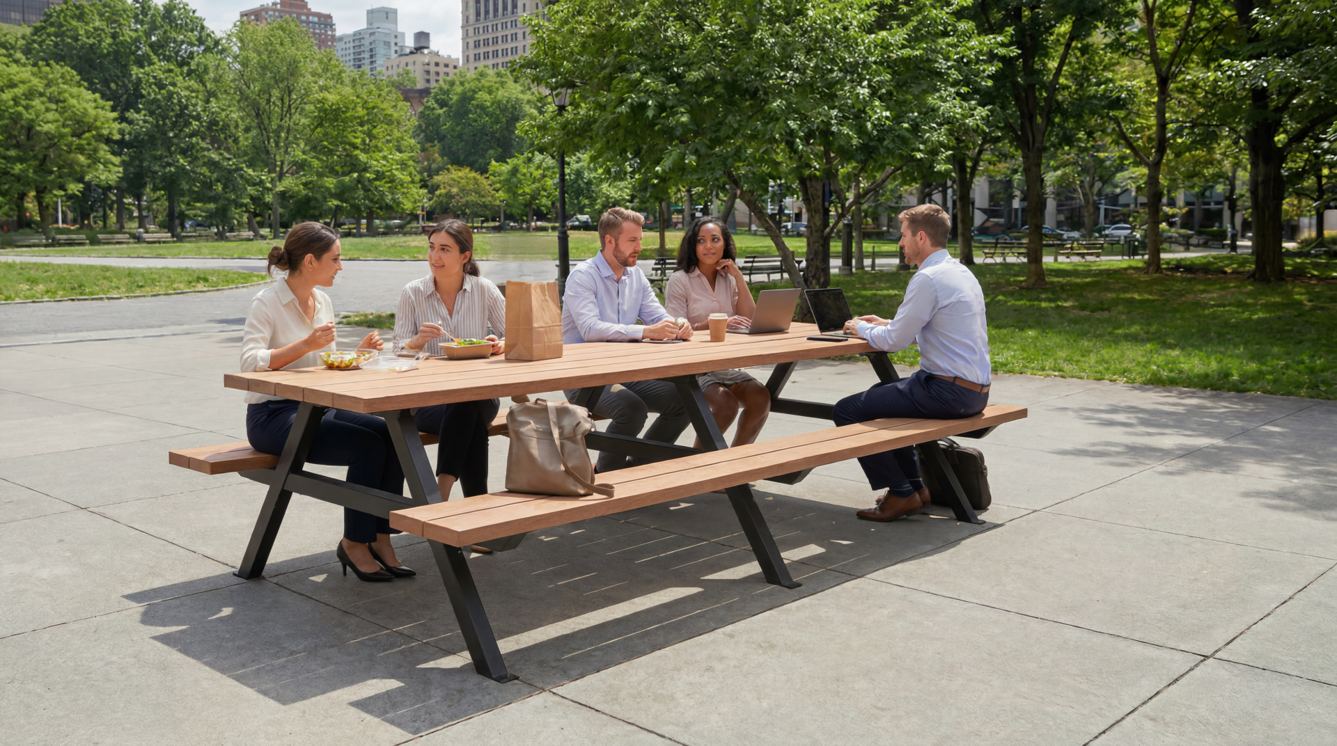 Grote picknicktafel